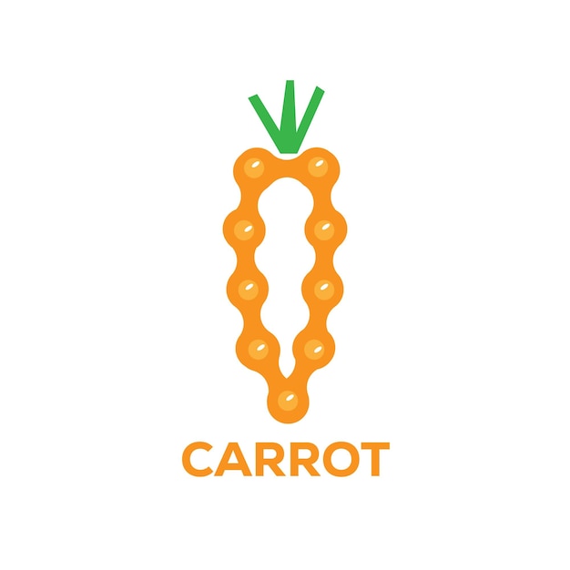 Морковный красочный уникальный дизайн логотипа