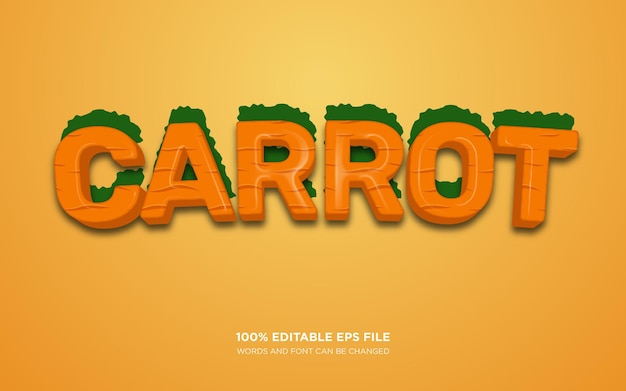 Carrot editable text style effect