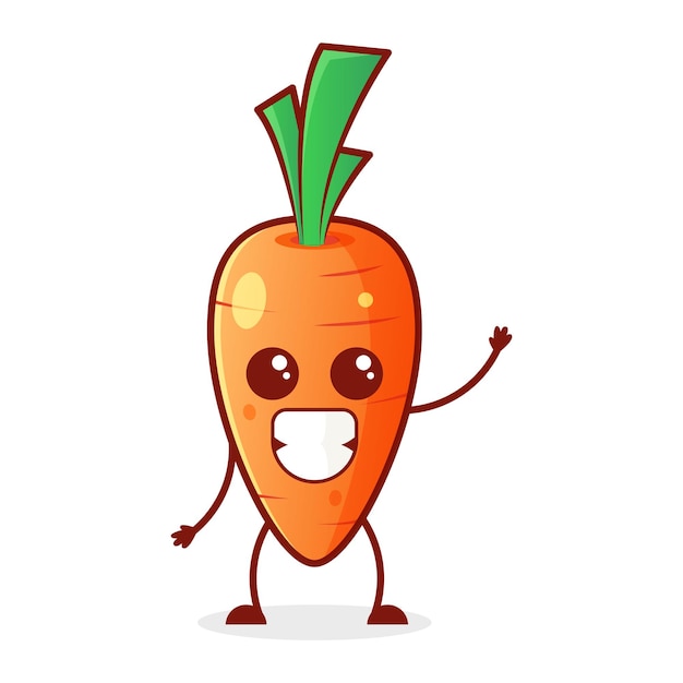 Vector carrot a funny cartoon character