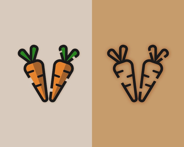 Vector carrot icon asset graphic