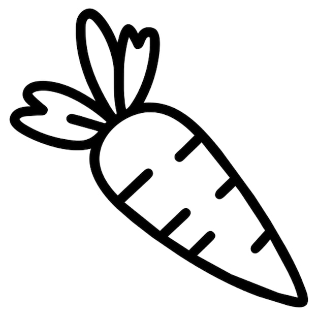 Vector carrot icon outline