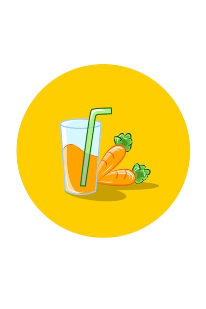 Vector carrot juice vector illustration