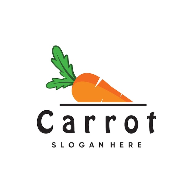 Vector carrot logo design vector met eenvoudig creatief concept