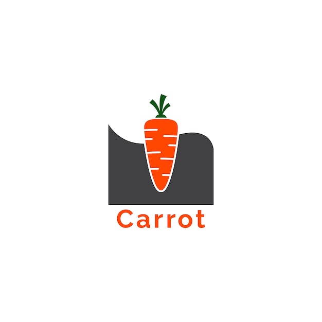 carrot logo design vector templet