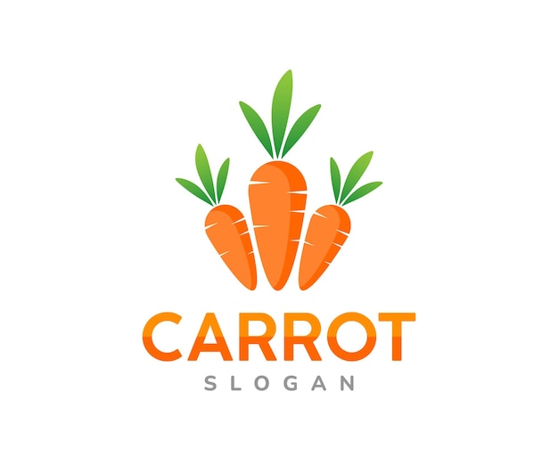 Carrot logo vector icon illustration design template