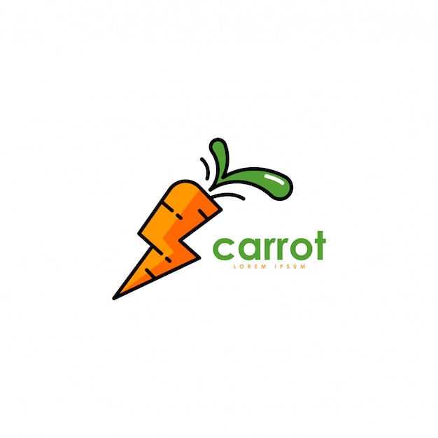 Vettore logo di carota