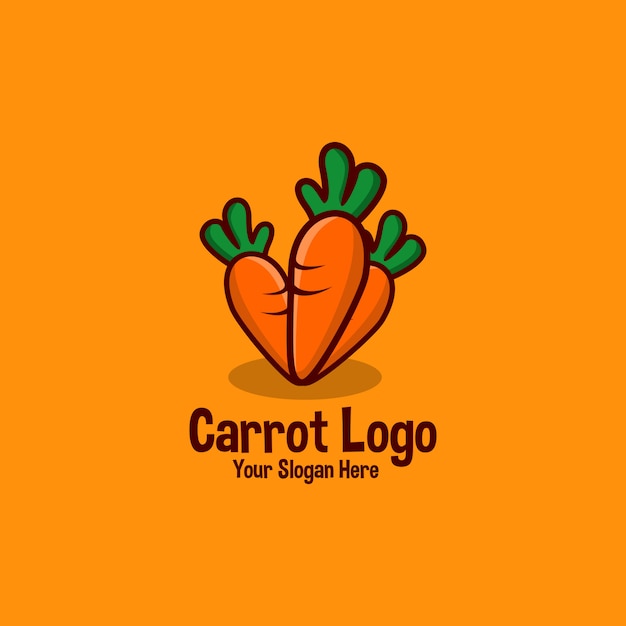 Vettore logo di carota