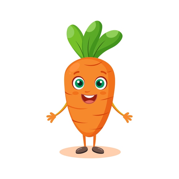 Carrot mascot cartoon character illustration