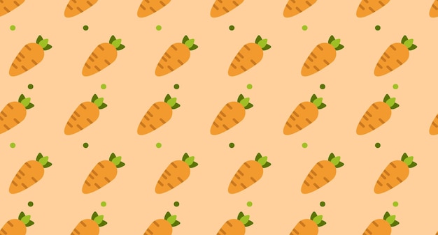 Carrot seamless pattern cute background Vector cute carrots seamless pattern isolated Carrot seamless background Vector illustration