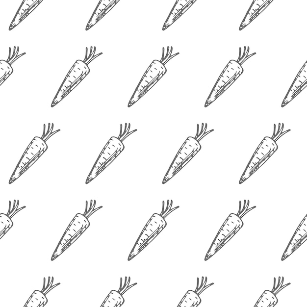 Vector carrot seamless vector pattern