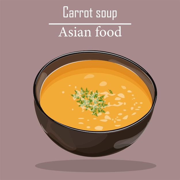 Vector carrot soup