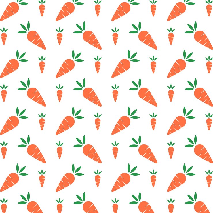 Vector carrot sublime trendy multicolor repeating pattern vector illustration background design