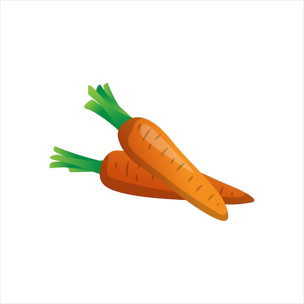 Carrot Vector Illustration for Healthy Eating Concepts