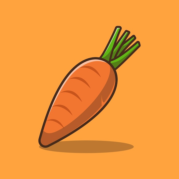 Vettore carrot vector sticker cibi e bevande tema di illustrazione