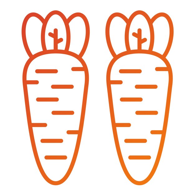 Vector carrots icon style