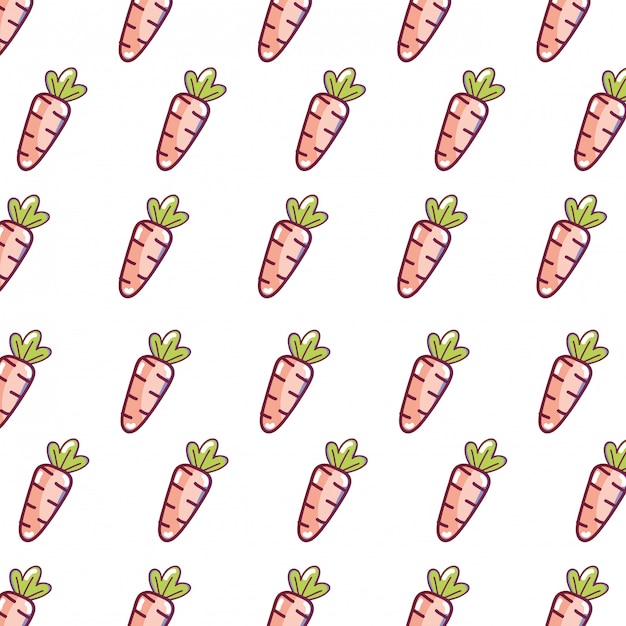 Vector carrots vegetables background