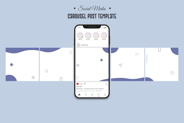 Vector carrouselpostsjabloon voor instagram en sociale media