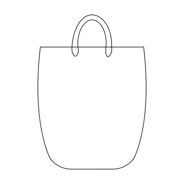 Black Tote Bag Bag Design Outline Stock Vector (Royalty Free) 1392087980 |  Shutterstock