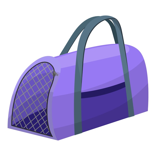 Vector carrying bag plastic for animals vector color isolated illustration in cartoon style