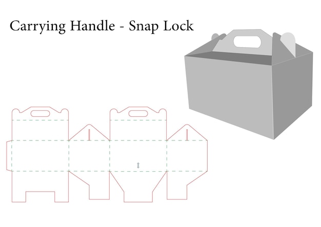 Vector carrying handle snap lock