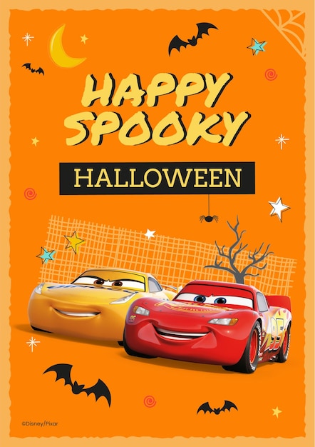 Cars Happy Halloween Card