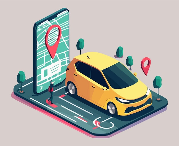 a carsharing service controlled by a smartphone app with modern vehicles and remote monitoring