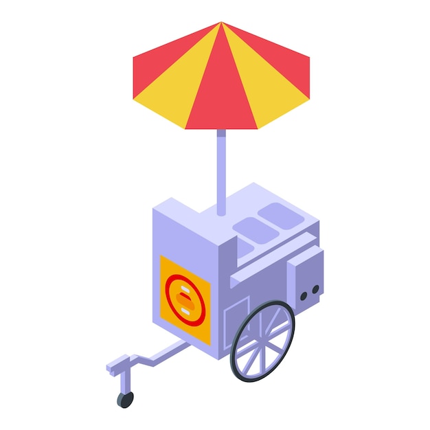 cart for baking icon isometric of cart for baking vector icon for web design isolated on white background