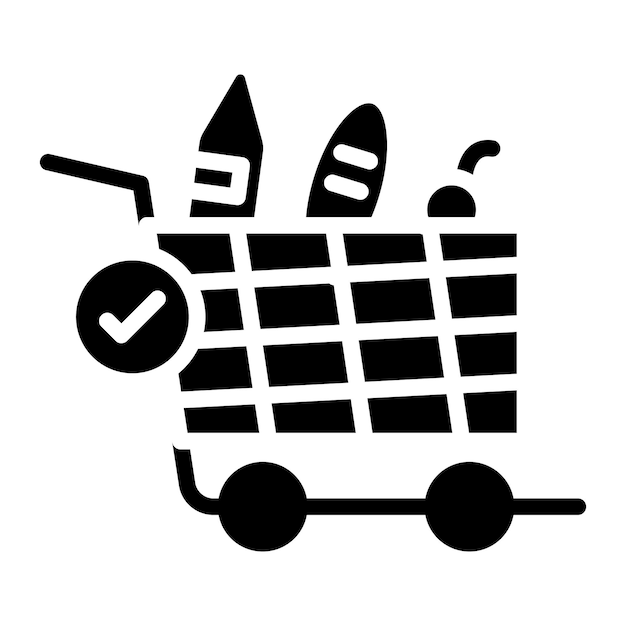Immagine vettoriale dell'icona del carrello consegnata può essere utilizzata per il negozio di e-commerce