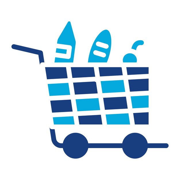 Векторное изображение значка корзины может быть использовано для магазина электронной коммерции
