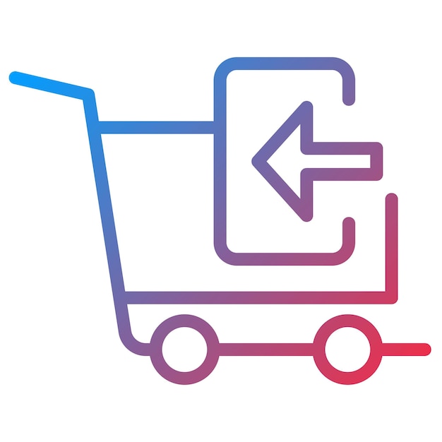 返されたカートアイコンのベクトル画像はEcommerce Storeに使用できます