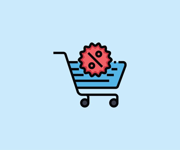 cart shopping sale vector icon design