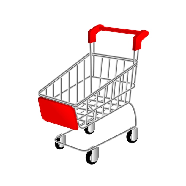 Vector cart for supermarket