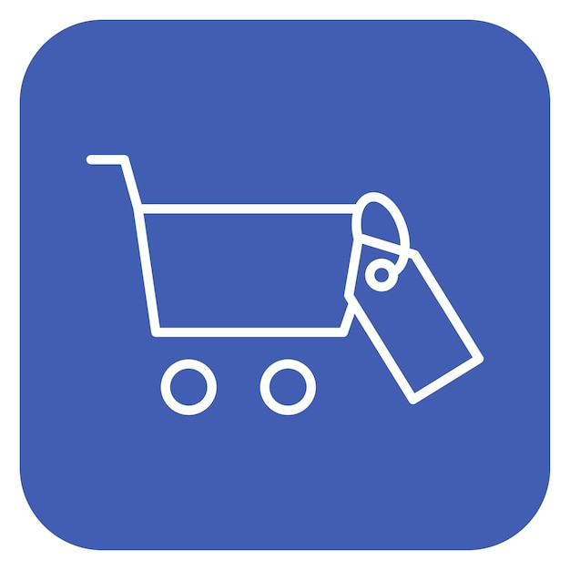 Cart tag vector illustration