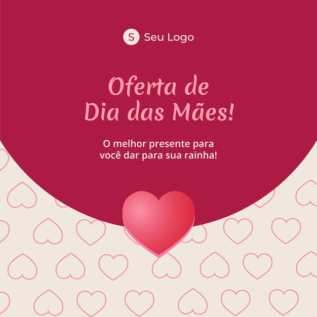 Cartão de offerta de dia das mães