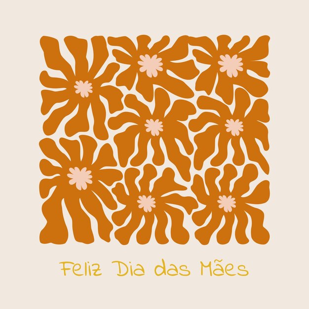 Vector cartão floral para dia das mães