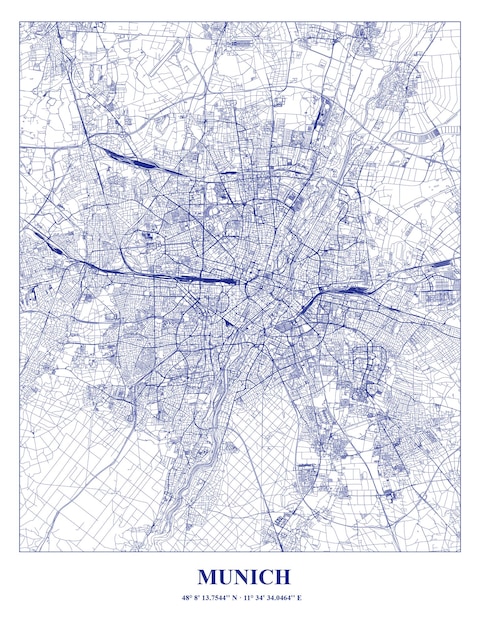 ベクトル ドイツのミュンヘンのカルテル地図