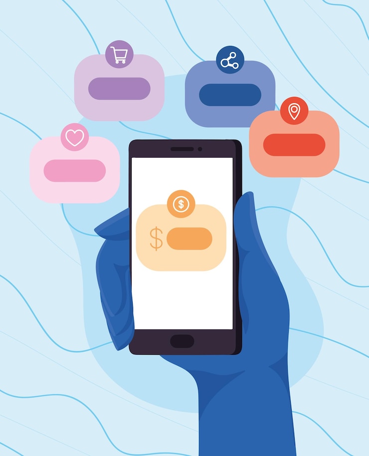 Vector cartel of social media