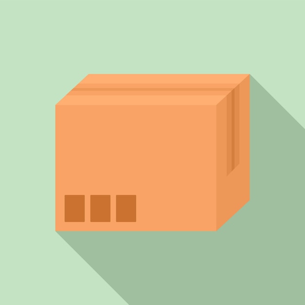 Carton box icon flat illustration of carton box vector icon for web design