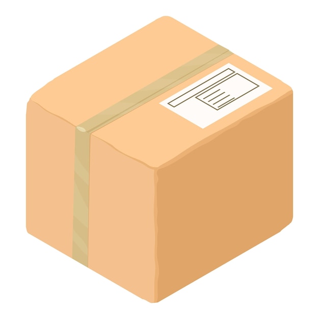 Vector carton box icon isometric illustration of carton box vector icon for web