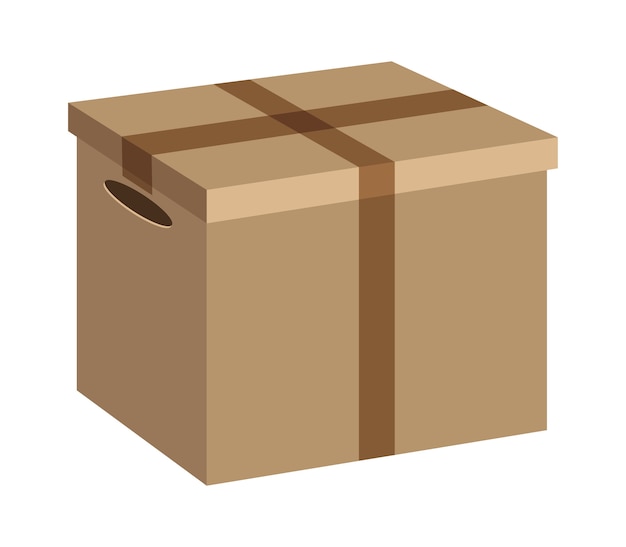 carton box package close delivery shipping logistic icon