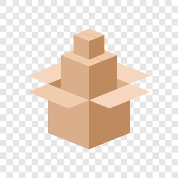 Carton box vector element