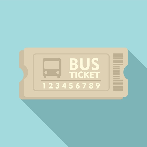 Vector carton bus ticket icon flat illustration of carton bus ticket vector icon for web design