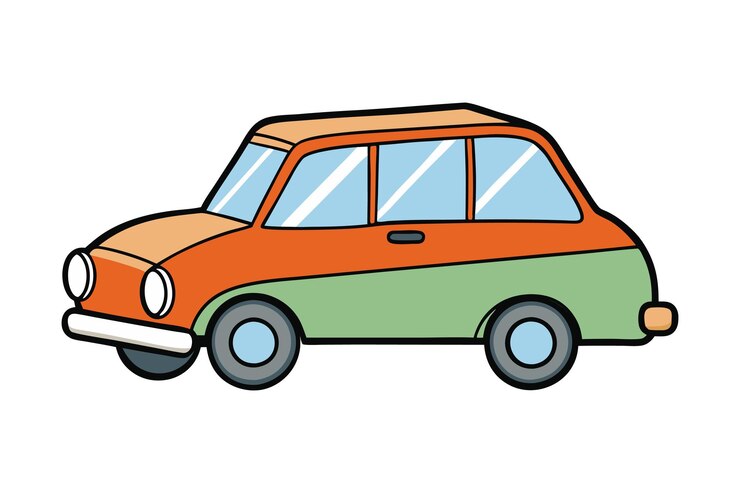 carton car vector illustration with white background