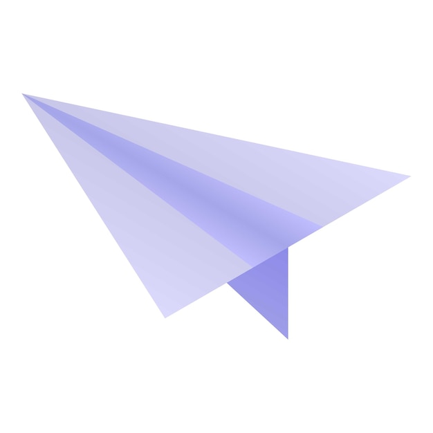 Carton paper airplane icon Isometric of carton paper airplane vector icon for web design isolated on white background