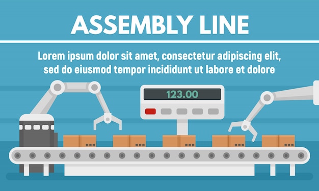 Vector carton parcel assembly template in flat style