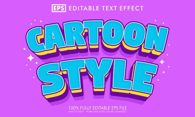 Cartoon 3d editable text effect