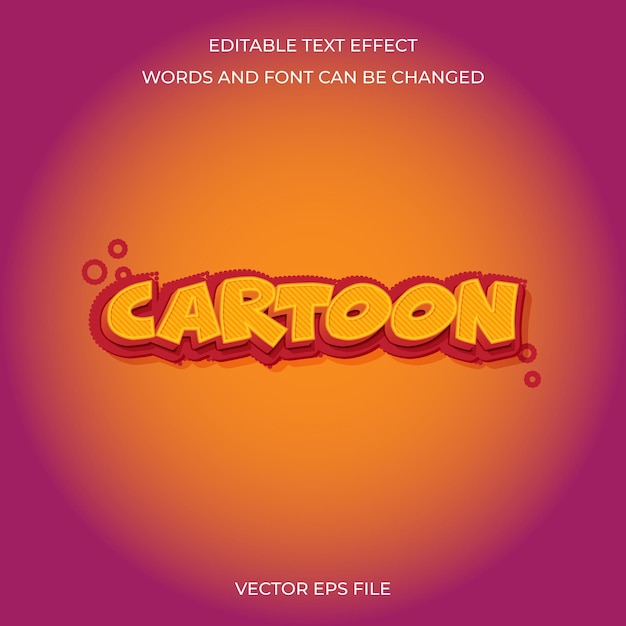 Cartoon 3d editable text effect