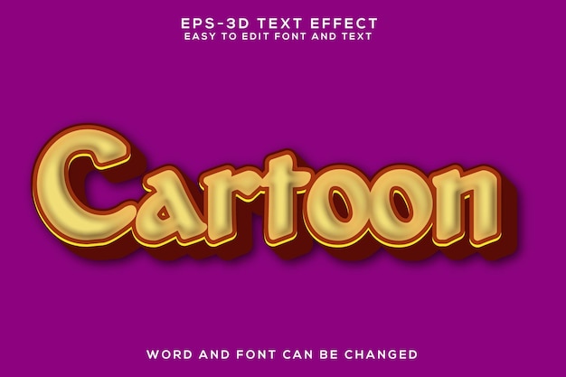 Cartoon 3D tekst effect