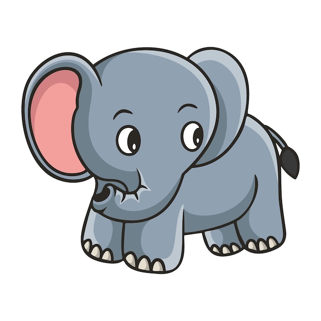 Vector cartoon afbeelding olifant