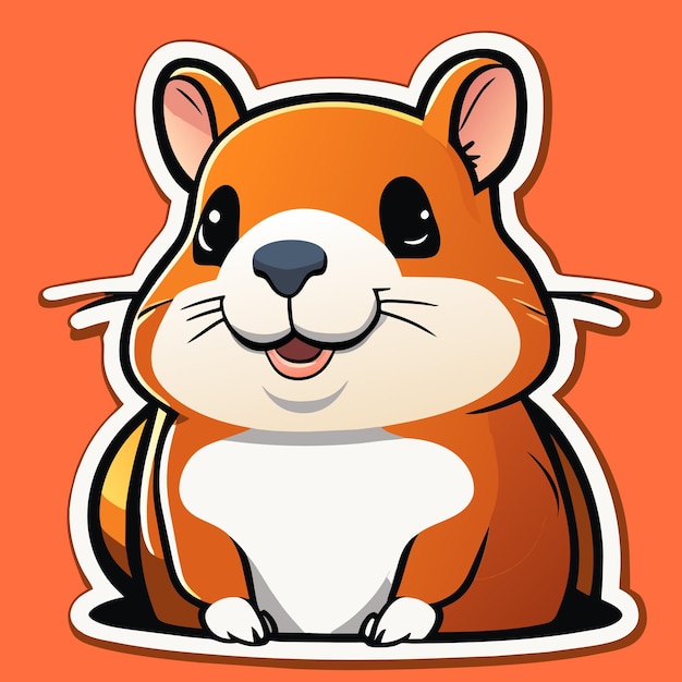 Cartoon agouti sticker illustratie